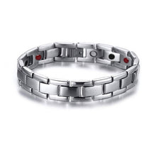 Load image into Gallery viewer, Vinterly Healing Bracelet Male Magnetic Germanium Stainless Steel Bracelets Men Hand Chain Hologram Bracelets for Men Jewelry