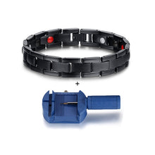 Load image into Gallery viewer, Vinterly Healing Bracelet Male Magnetic Germanium Stainless Steel Bracelets Men Hand Chain Hologram Bracelets for Men Jewelry