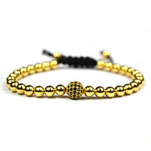 Load image into Gallery viewer, Braided Macrame Bracelet Men Pulseras Mujer Moda 2018 Jewelry Round Beaded Anil Arjandas Bracelets DIY Zirconia Pulsera Armband