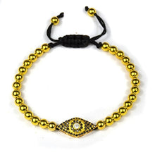 Load image into Gallery viewer, Braided Macrame Bracelet Men Pulseras Mujer Moda 2018 Jewelry Round Beaded Anil Arjandas Bracelets DIY Zirconia Pulsera Armband