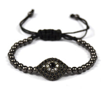 Load image into Gallery viewer, Braided Macrame Bracelet Men Pulseras Mujer Moda 2018 Jewelry Round Beaded Anil Arjandas Bracelets DIY Zirconia Pulsera Armband
