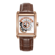 Load image into Gallery viewer, Automatic Watch Mens' watches Rolexable Hollow Dial and Calfskin Strap Rectangle Waterproof scratch Resistant Mechanical watches