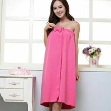 Load image into Gallery viewer, Newly Women Fast Drying Bowknot Wearable Bath Towel Shower SPA Wrap Body Beach Bathroom Bathrobe Robe Soft Absorbent Microfiber
