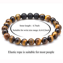 Load image into Gallery viewer, Fashion White Turquoises Beads Bracelet Men Natural Lava Stone Elastic Bracelets for Women Opal Healing Jewelry Pulsera Hombre