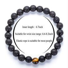 Load image into Gallery viewer, Fashion White Turquoises Beads Bracelet Men Natural Lava Stone Elastic Bracelets for Women Opal Healing Jewelry Pulsera Hombre