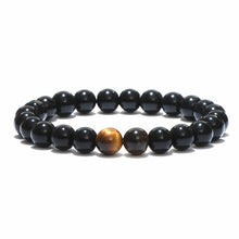 Load image into Gallery viewer, Fashion White Turquoises Beads Bracelet Men Natural Lava Stone Elastic Bracelets for Women Opal Healing Jewelry Pulsera Hombre