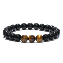 Load image into Gallery viewer, Fashion White Turquoises Beads Bracelet Men Natural Lava Stone Elastic Bracelets for Women Opal Healing Jewelry Pulsera Hombre
