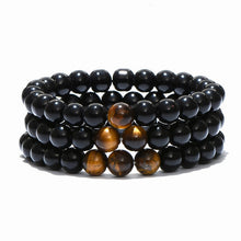Load image into Gallery viewer, Fashion White Turquoises Beads Bracelet Men Natural Lava Stone Elastic Bracelets for Women Opal Healing Jewelry Pulsera Hombre