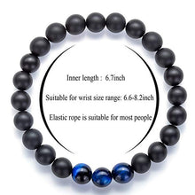 Load image into Gallery viewer, Fashion White Turquoises Beads Bracelet Men Natural Lava Stone Elastic Bracelets for Women Opal Healing Jewelry Pulsera Hombre