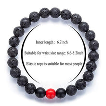 Load image into Gallery viewer, Fashion White Turquoises Beads Bracelet Men Natural Lava Stone Elastic Bracelets for Women Opal Healing Jewelry Pulsera Hombre