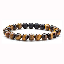 Load image into Gallery viewer, Fashion White Turquoises Beads Bracelet Men Natural Lava Stone Elastic Bracelets for Women Opal Healing Jewelry Pulsera Hombre