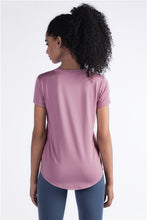 Load image into Gallery viewer, New women's Sports Yoga Short Sleeve sexy Shirts Fitness Gym Running Tank with good quality Tops tee Free shipping Size us4-us12