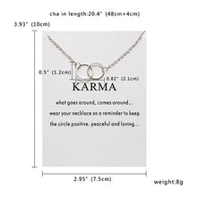 Load image into Gallery viewer, Rinhoo New Gold Color Karma Double Circle Alloy Choker Pendant Short Necklace Women Lady Jewelry Gift