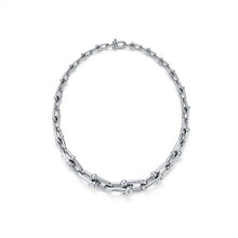 Load image into Gallery viewer, SHINETUNG 1: 1925 Sterling Silver High Quality U-Shaped Necklace Women Logo Fashion Original Model Jewelry Birthday Holiday Gift