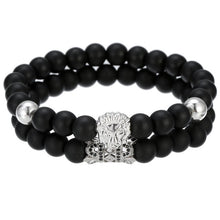 Load image into Gallery viewer, Bracelet Woman Men 8mm CZ Leopard Bracelet Set Charms Jewelry Hematite Stone Couple Lover Bracelets Bangles Pulseira Masculina