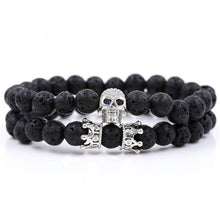 Load image into Gallery viewer, Bracelet Woman Men 8mm CZ Leopard Bracelet Set Charms Jewelry Hematite Stone Couple Lover Bracelets Bangles Pulseira Masculina