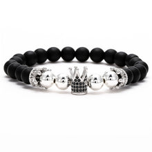 Load image into Gallery viewer, Bracelet Woman Men 8mm CZ Leopard Bracelet Set Charms Jewelry Hematite Stone Couple Lover Bracelets Bangles Pulseira Masculina