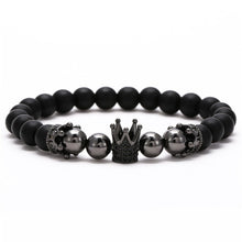 Load image into Gallery viewer, Bracelet Woman Men 8mm CZ Leopard Bracelet Set Charms Jewelry Hematite Stone Couple Lover Bracelets Bangles Pulseira Masculina