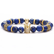 Load image into Gallery viewer, Bracelet Woman Men 8mm CZ Leopard Bracelet Set Charms Jewelry Hematite Stone Couple Lover Bracelets Bangles Pulseira Masculina