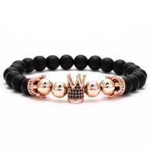 Load image into Gallery viewer, Bracelet Woman Men 8mm CZ Leopard Bracelet Set Charms Jewelry Hematite Stone Couple Lover Bracelets Bangles Pulseira Masculina