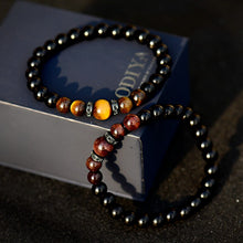 Load image into Gallery viewer, 2019 Classic Charm Tiger Eye Stone Bead Bracelets Men Fashion Women CZ Copper Handmade Strand Bracelets Jewelry Armband