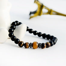 Load image into Gallery viewer, 2019 Classic Charm Tiger Eye Stone Bead Bracelets Men Fashion Women CZ Copper Handmade Strand Bracelets Jewelry Armband