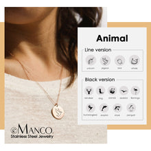 Load image into Gallery viewer, eManco Engrave Peace Dove Pendant Necklace for women Cute Animal Necklace women 316L Stainless Steel Necklace Jewelry