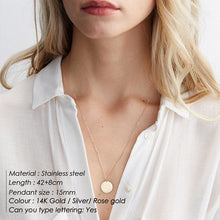 Load image into Gallery viewer, eManco Engrave Peace Dove Pendant Necklace for women Cute Animal Necklace women 316L Stainless Steel Necklace Jewelry