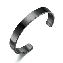 Load image into Gallery viewer, 2020 fashion retro black stainless steel open bangle bracelet men charm Simple cuff jewelry gifts acier inoxydable bracelet jonc