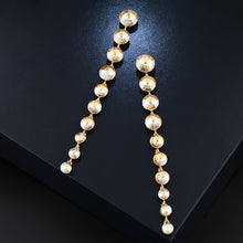 Load image into Gallery viewer, OCESRIO Silver Long Earrings for Women Austrian Crystal Long Evening Earrings womens jewelry Accessories ers-m57