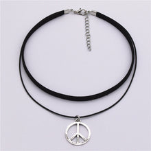 Load image into Gallery viewer, Hot Fashion Black Velvet Leather Retro Triangle Pendant Maxi Statement Multilayer Chokers Necklace Women 2019 Torques Jewelry