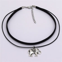 Load image into Gallery viewer, Hot Fashion Black Velvet Leather Retro Triangle Pendant Maxi Statement Multilayer Chokers Necklace Women 2019 Torques Jewelry