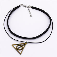 Load image into Gallery viewer, Hot Fashion Black Velvet Leather Retro Triangle Pendant Maxi Statement Multilayer Chokers Necklace Women 2019 Torques Jewelry