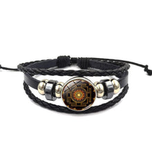 Load image into Gallery viewer, DIEZI Fashion Vintage Sri Yantra Bracelet Men Women Braided Leather Weave Handmade Rope Charm Bracelets & Bangles