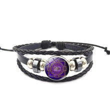 Load image into Gallery viewer, DIEZI Fashion Vintage Sri Yantra Bracelet Men Women Braided Leather Weave Handmade Rope Charm Bracelets & Bangles