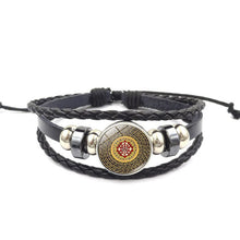 Load image into Gallery viewer, DIEZI Fashion Vintage Sri Yantra Bracelet Men Women Braided Leather Weave Handmade Rope Charm Bracelets & Bangles