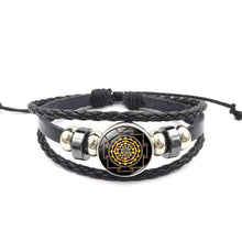 Load image into Gallery viewer, DIEZI Fashion Vintage Sri Yantra Bracelet Men Women Braided Leather Weave Handmade Rope Charm Bracelets & Bangles