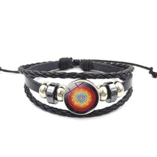 Load image into Gallery viewer, DIEZI Fashion Vintage Sri Yantra Bracelet Men Women Braided Leather Weave Handmade Rope Charm Bracelets & Bangles
