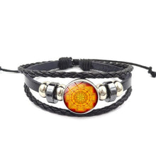 Load image into Gallery viewer, DIEZI Fashion Vintage Sri Yantra Bracelet Men Women Braided Leather Weave Handmade Rope Charm Bracelets & Bangles