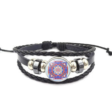 Load image into Gallery viewer, DIEZI Fashion Vintage Sri Yantra Bracelet Men Women Braided Leather Weave Handmade Rope Charm Bracelets & Bangles