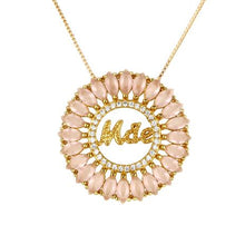 Load image into Gallery viewer, SUNSLL 2 Color Copper Cubic Zirconia Mae Diameter 3cm Round Pendant Necklaces Women's fashion Jewelry Colar Feminina