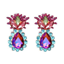Load image into Gallery viewer, AOTEMAN Hot Sale 4 colors Crystal Earrings Women Flower Drop Earrings Wholesale Statement Jwewlry For Party