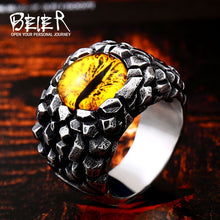 Load image into Gallery viewer, BEIER Stainless steel Vintage Retrol jewelry Evil Eye Charm ring mens rock ring drop shipping wholesal christmas Gift BR8-527