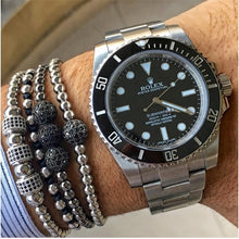 Load image into Gallery viewer, Braided Macrame Bracelet Men Pulseras Mujer Moda 2018 Jewelry Round Beaded Anil Arjandas Bracelets DIY Zirconia Pulsera Armband