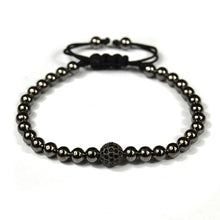 Load image into Gallery viewer, Braided Macrame Bracelet Men Pulseras Mujer Moda 2018 Jewelry Round Beaded Anil Arjandas Bracelets DIY Zirconia Pulsera Armband