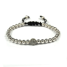 Load image into Gallery viewer, Braided Macrame Bracelet Men Pulseras Mujer Moda 2018 Jewelry Round Beaded Anil Arjandas Bracelets DIY Zirconia Pulsera Armband