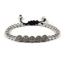 Load image into Gallery viewer, Braided Macrame Bracelet Men Pulseras Mujer Moda 2018 Jewelry Round Beaded Anil Arjandas Bracelets DIY Zirconia Pulsera Armband