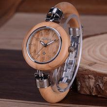 Load image into Gallery viewer, BEWELL women's wood watch Ladies fashion Brand Street Snap Luxury Female Jewelry wristwatch Chronograph Drop Shipping 151a
