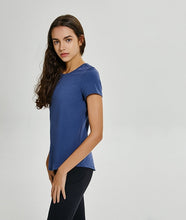 Load image into Gallery viewer, New women's Sports Yoga Short Sleeve sexy Shirts Fitness Gym Running Tank with good quality Tops tee Free shipping Size us4-us12