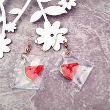 Load image into Gallery viewer, Fashion 1Pair Hot Korean Fun Candy Color earring Transparent  Heart Fashion Resign Rainbow Dangle Earrings women girls Jewelry
